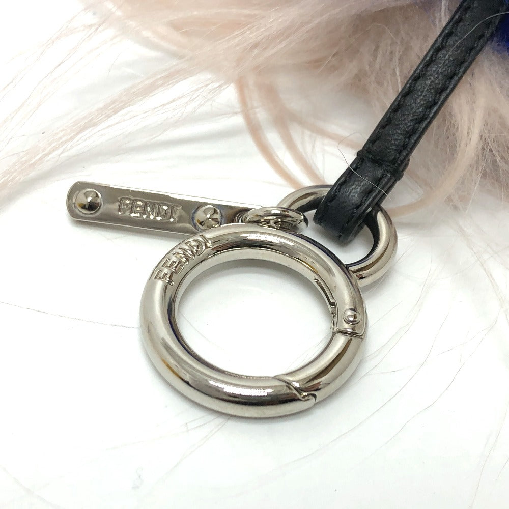 FENDI Bag charm fur blue Bag Bugs Bonbon charm