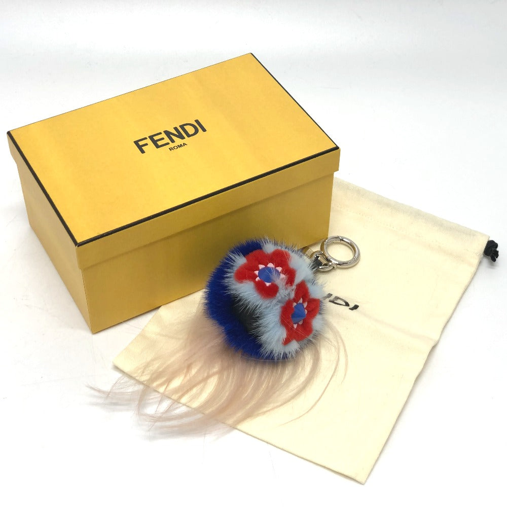 FENDI Bag charm fur blue Bag Bugs Bonbon charm