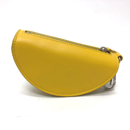 FENDI Bag charm 7AR706 leather yellow taco motif Coin case