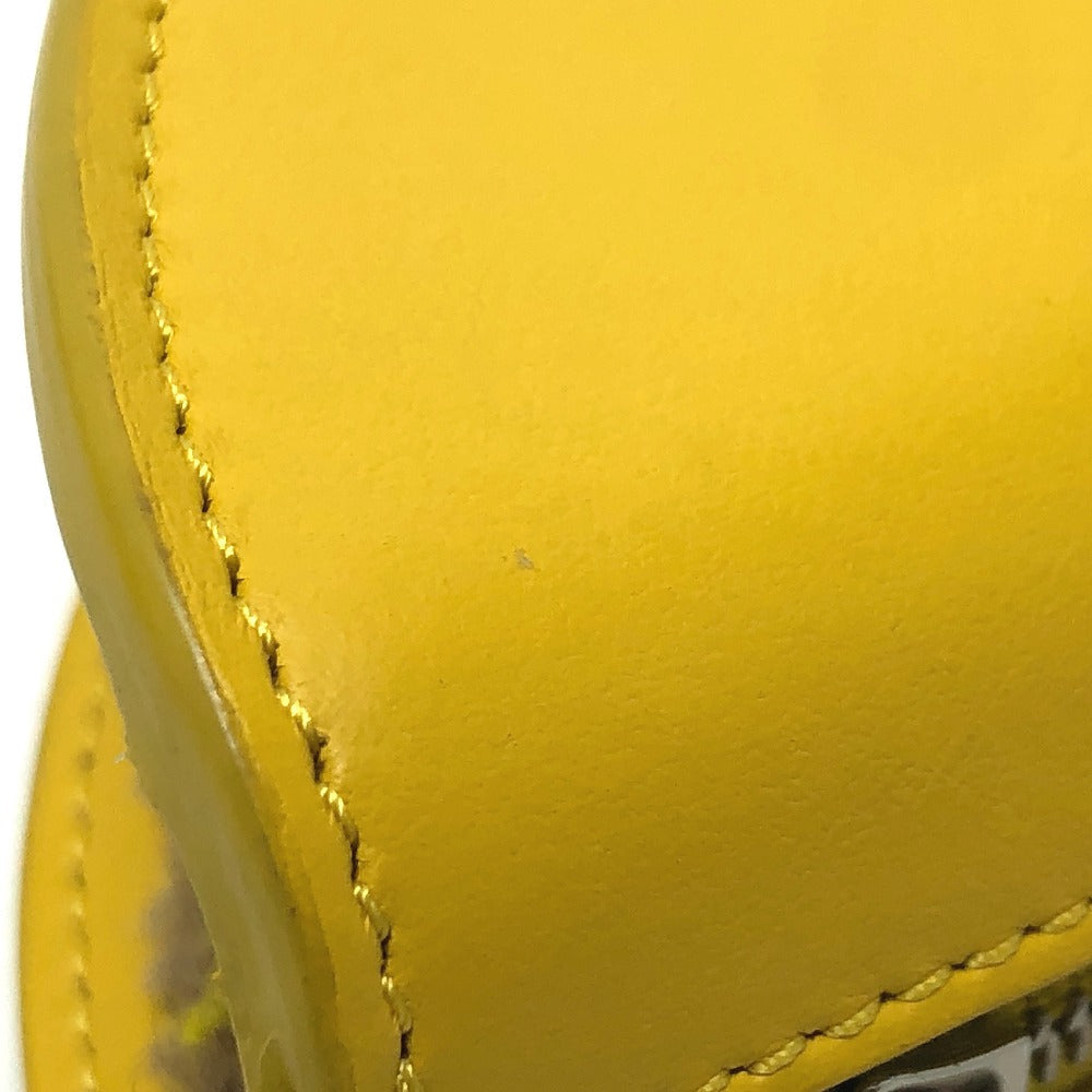 FENDI Bag charm 7AR706 leather yellow taco motif Coin case