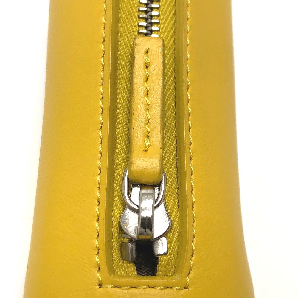 FENDI Bag charm 7AR706 leather yellow taco motif Coin case