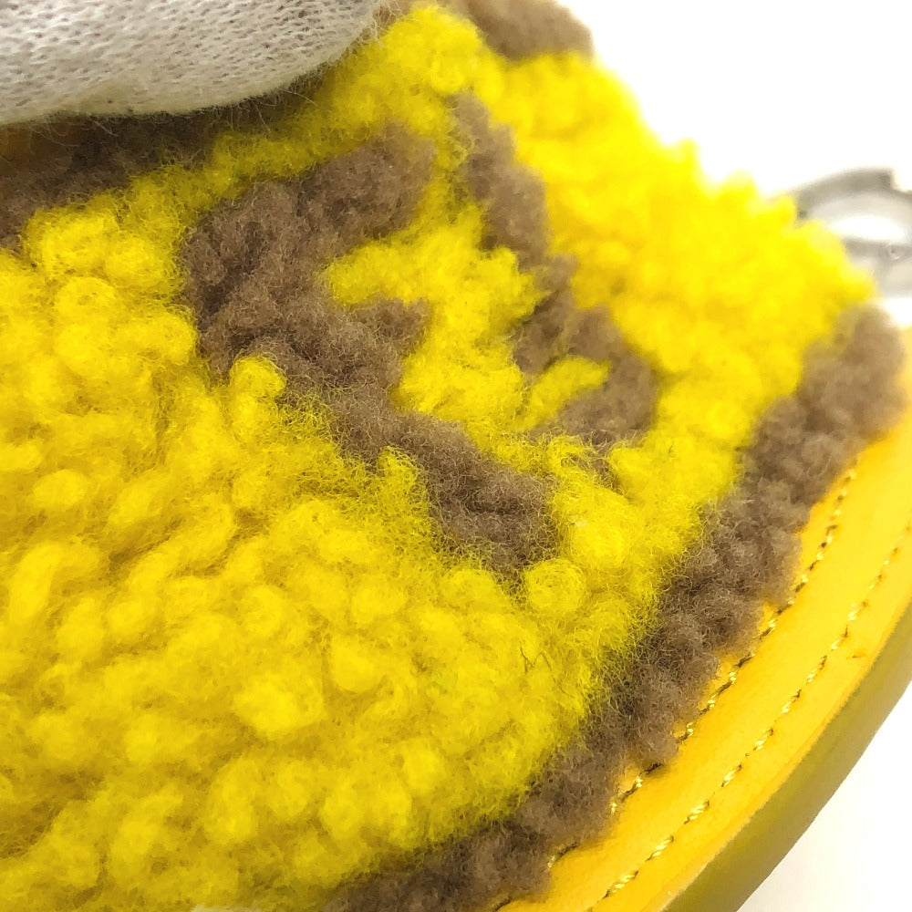 FENDI Bag charm 7AR706 leather yellow taco motif Coin case