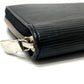 LOUIS VUITTON Long Wallet Purse M63852 Epi Leather black Epi Zippy Organizer mens Used Authentic