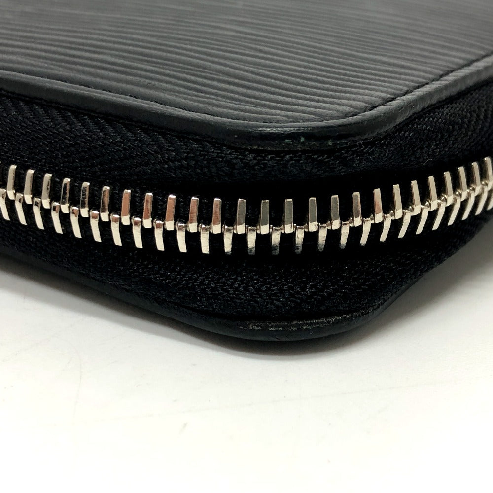 LOUIS VUITTON Long Wallet Purse M63852 Epi Leather black Epi Zippy Organizer mens Used Authentic