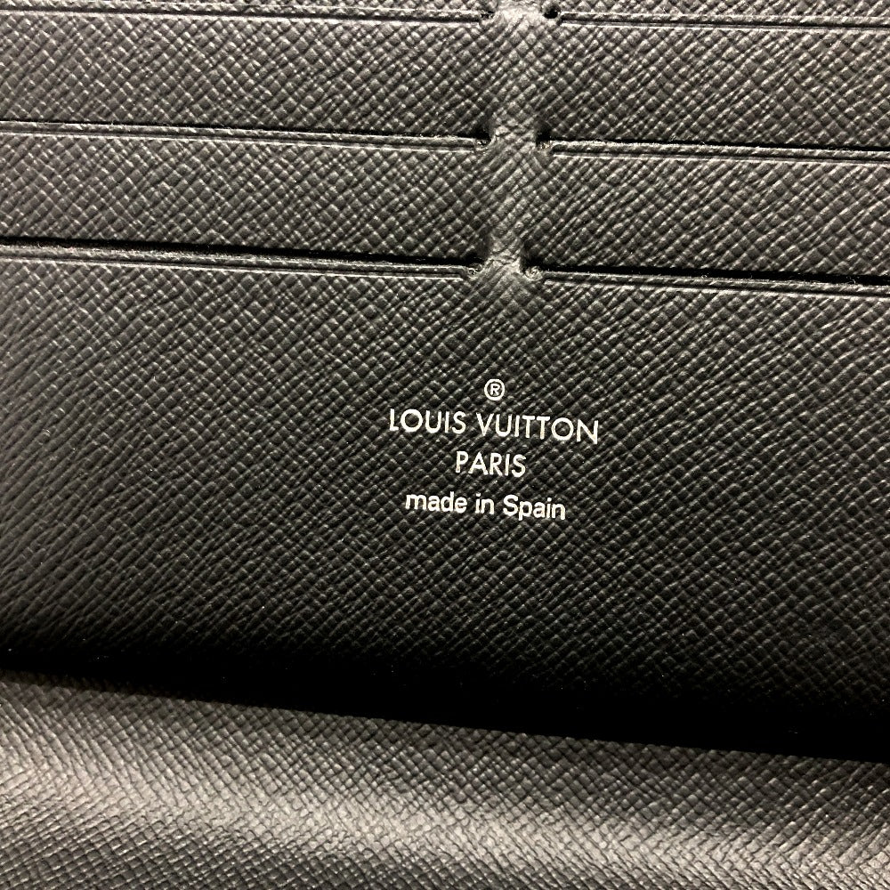 LOUIS VUITTON Long Wallet Purse M63852 Epi Leather black Epi Zippy Organizer mens Used Authentic