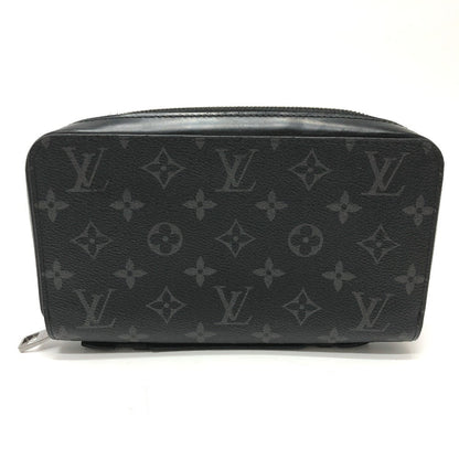 LOUIS VUITTON Long Wallet Purse M61698 Monogram Eclipse Canvas black Monogram Eclipse Zippy XL mens Used Authentic
