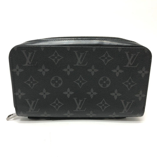 LOUIS VUITTON Long Wallet Purse M61698 Monogram Eclipse Canvas black Monogram Eclipse Zippy XL mens Used Authentic