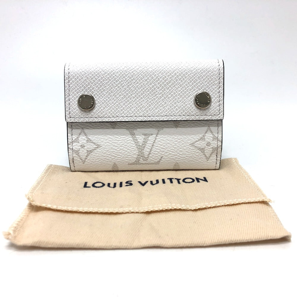 LOUIS VUITTON Trifold wallet M30899 leather white Wallet Compact Wallet Tiger Lama Monogram Discovery compact wallet mens Used Authentic