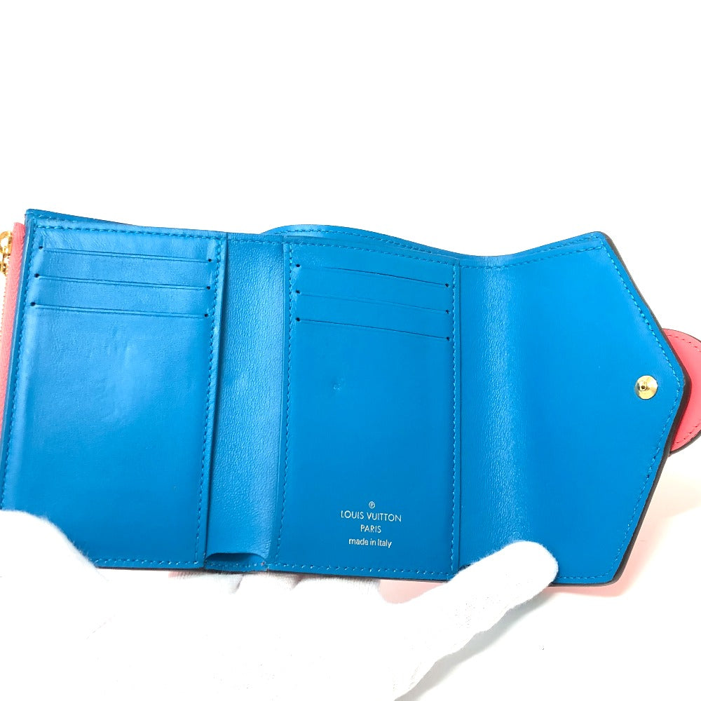 LOUIS VUITTON Trifold wallet M69177 leather pink LV circle Portefeuille LV Pont Neuf Compact