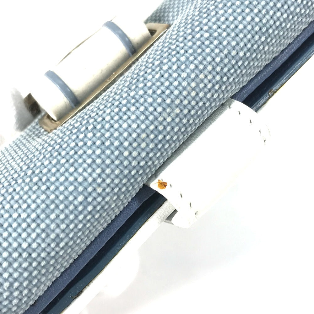 Dior Folded wallet Canvas / leather blue Bicolor logo W Hook Wallet