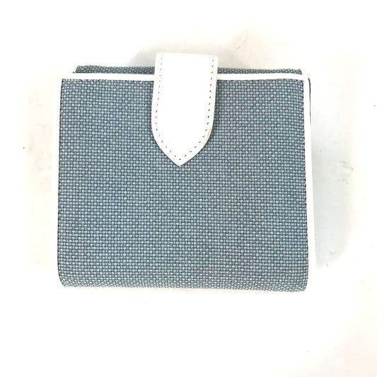 Dior Folded wallet Canvas / leather blue Bicolor logo W Hook Wallet