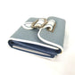 Dior Folded wallet Canvas / leather blue Bicolor logo W Hook Wallet