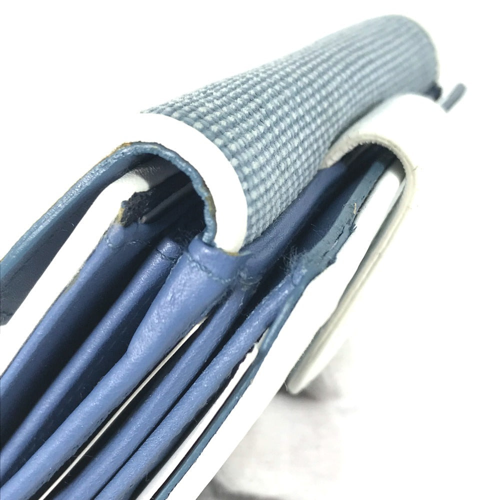 Dior Folded wallet Canvas / leather blue Bicolor logo W Hook Wallet