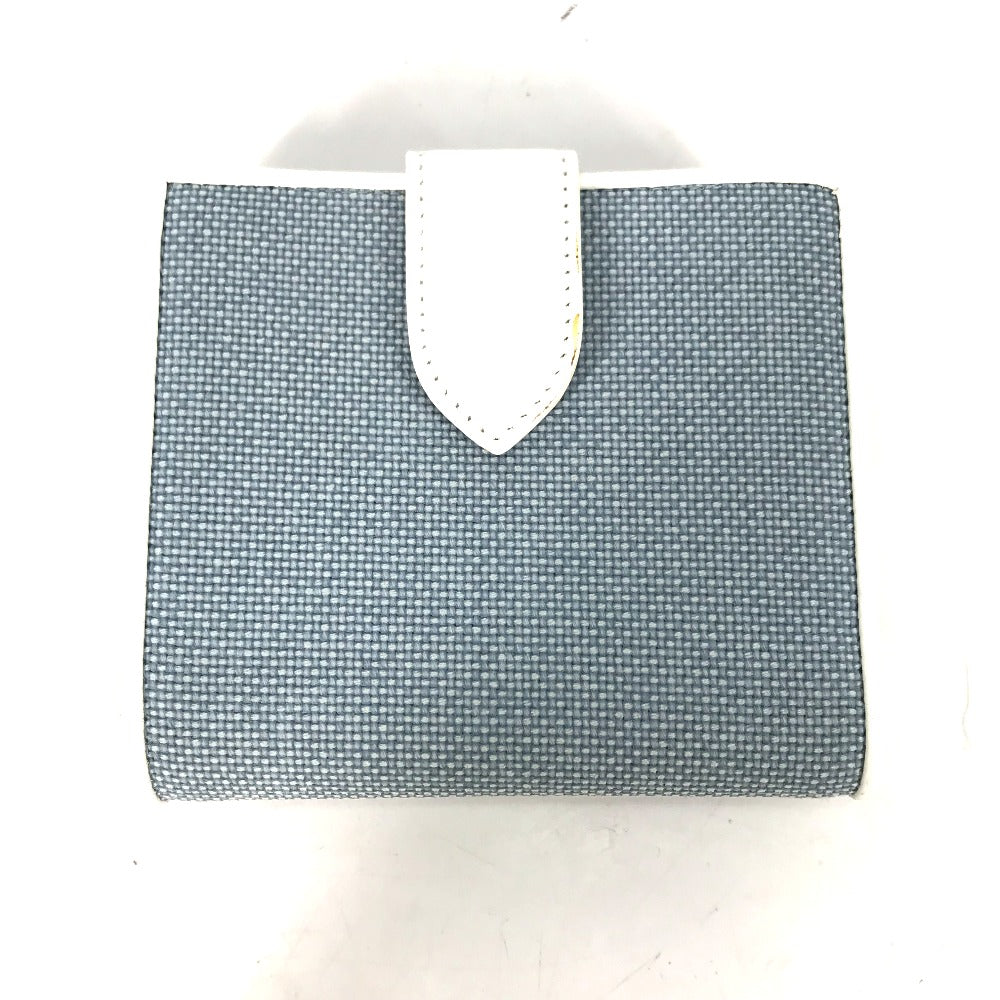 Dior Folded wallet Canvas / leather blue Bicolor logo W Hook Wallet