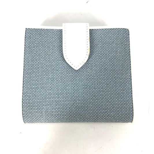 Dior Folded wallet Canvas / leather blue Bicolor logo W Hook Wallet