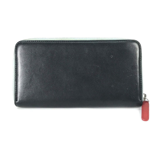 CHANEL Long Wallet Purse leather black airline triple coco Long wallet Women Used Authentic