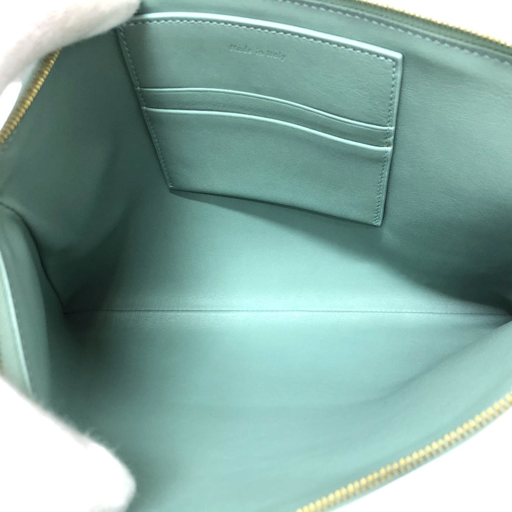 CELINE Clutch bag leather Green type business bag Women Used Authentic