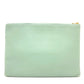 CELINE Clutch bag leather Green type business bag Women Used Authentic