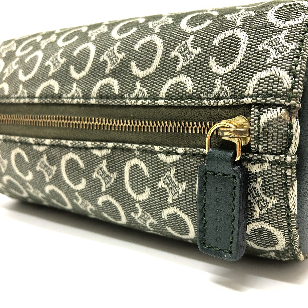 CELINE Pouch canvas khaki C Macadam unisex(Unisex) Used Authentic