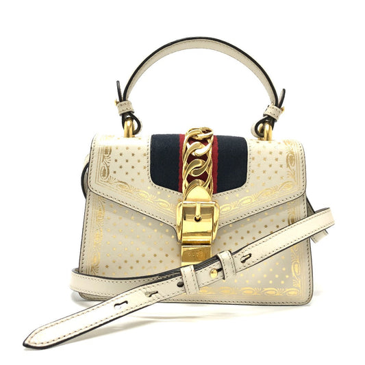 GUCCI Shoulder Bag 470270 leather white Silvi Women Used Authentic