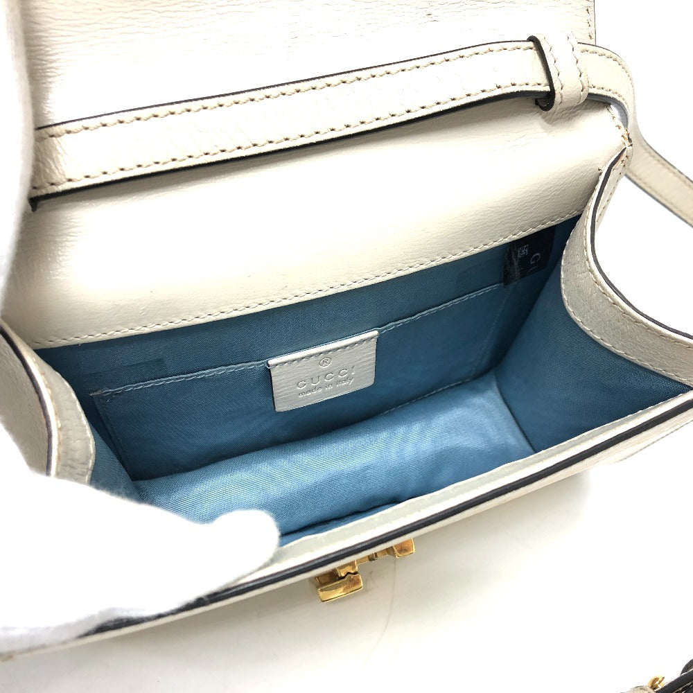 GUCCI Shoulder Bag 470270 leather white Silvi Women Used Authentic