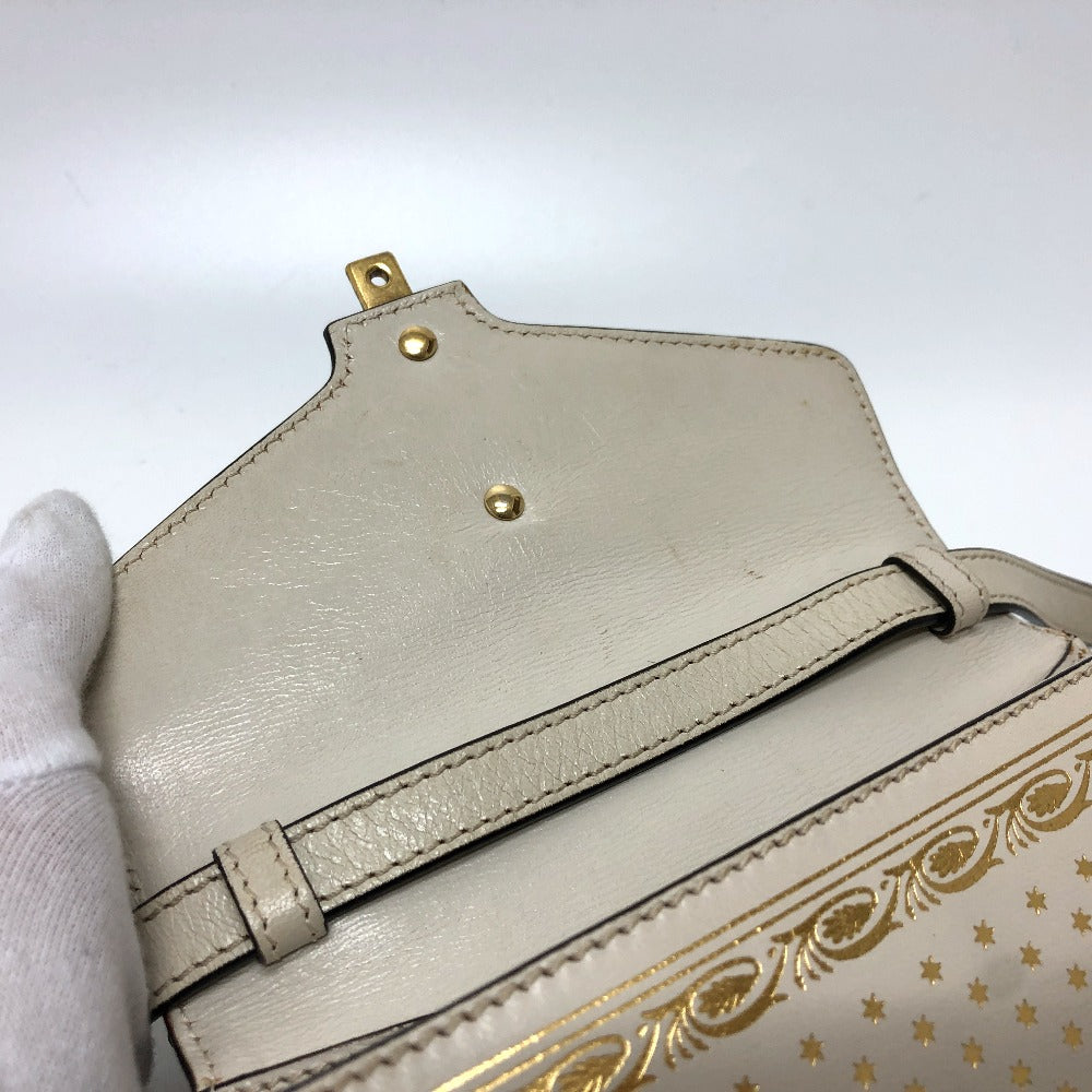 GUCCI Shoulder Bag 470270 leather white Silvi Women Used Authentic