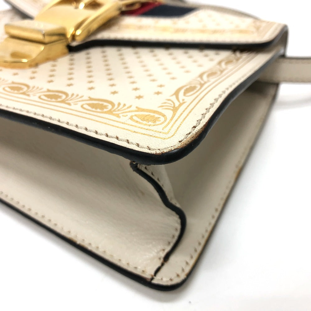 GUCCI Shoulder Bag 470270 leather white Silvi Women Used Authentic
