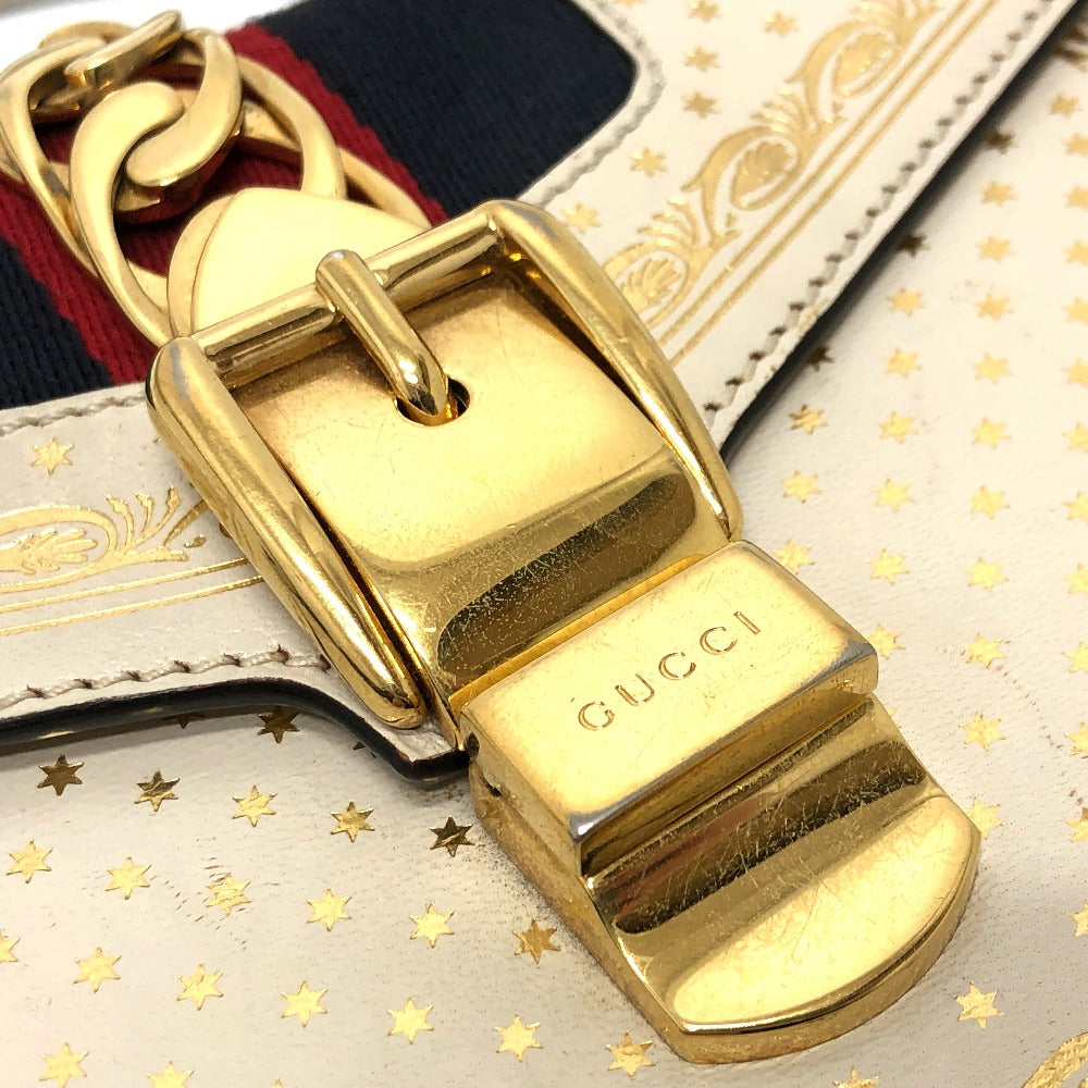 GUCCI Shoulder Bag 470270 leather white Silvi Women Used Authentic