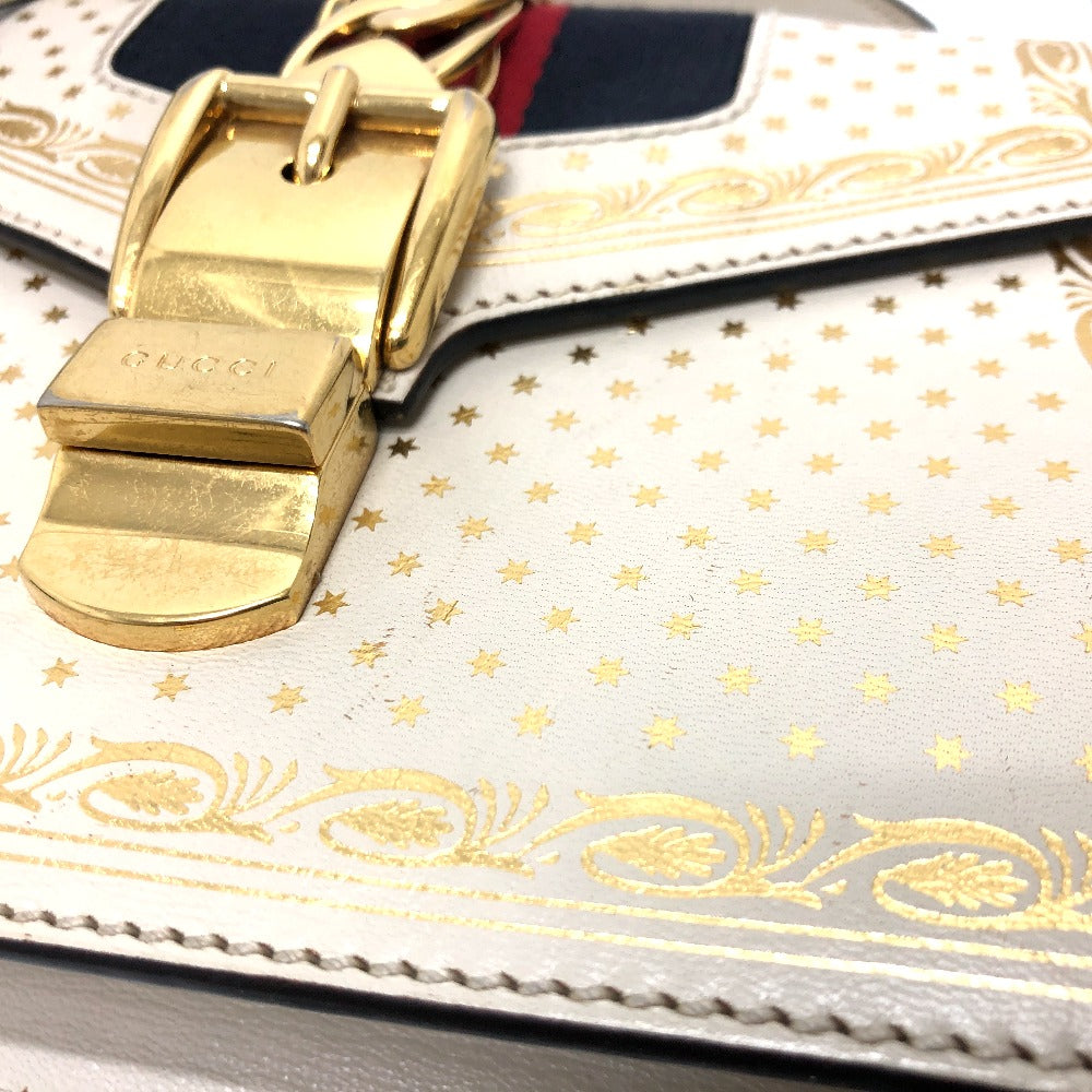 GUCCI Shoulder Bag 470270 leather white Silvi Women Used Authentic