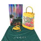 GUCCI Handbag 550621 GG Supreme Canvas beige GG Flora Flower Small Bucket Women Used Authentic