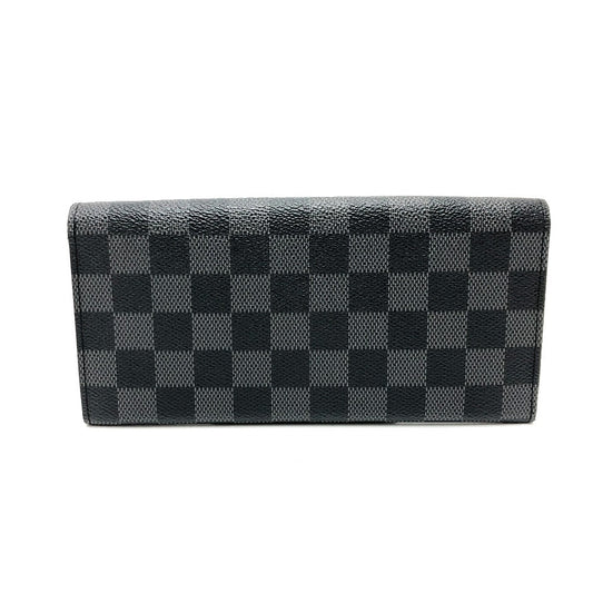 LOUIS VUITTON Long Wallet Purse N63084 Damier Grafitto Canvas black Damier Grafitte Portefeuille long modular mens Used Authentic
