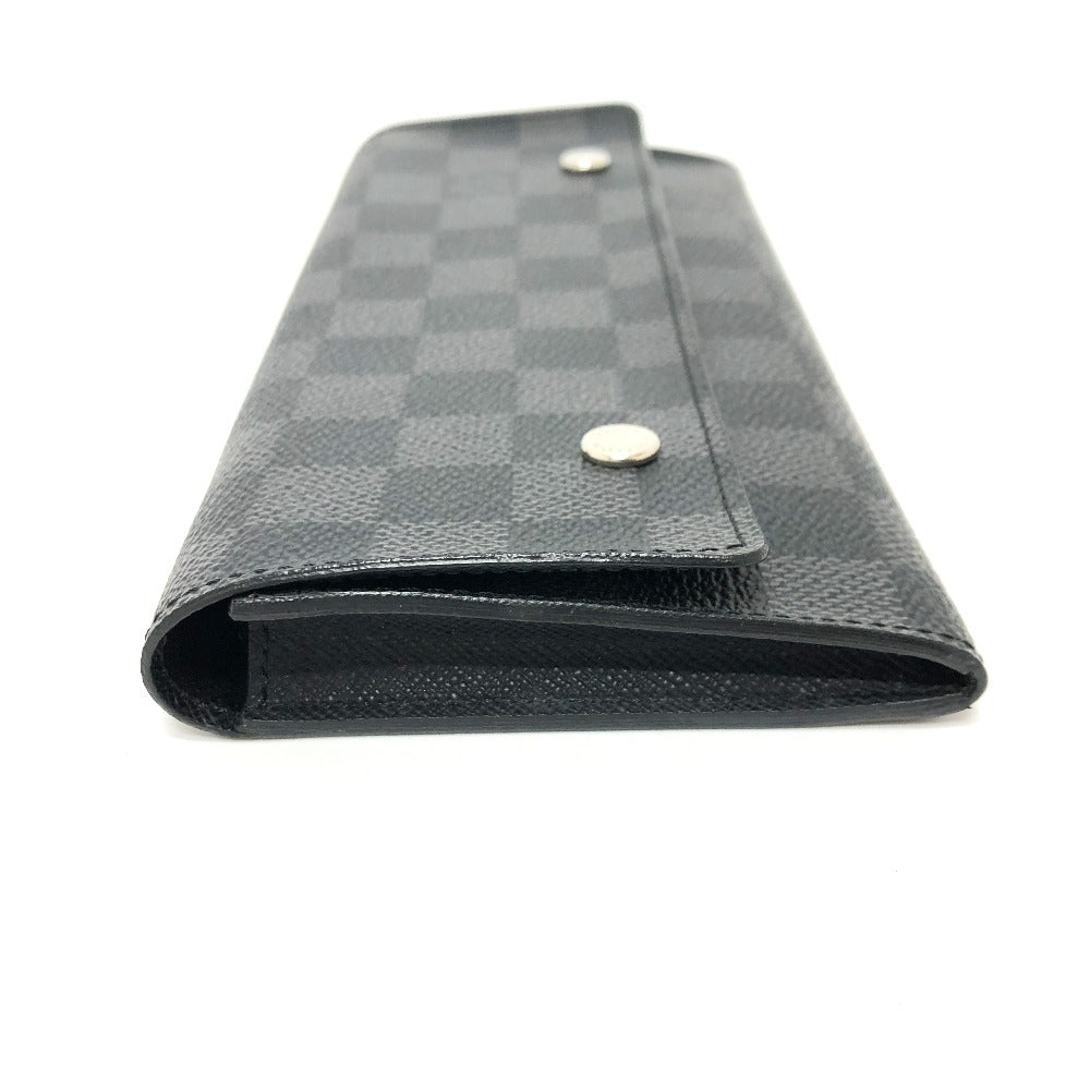LOUIS VUITTON Long Wallet Purse N63084 Damier Grafitto Canvas black Damier Grafitte Portefeuille long modular mens Used Authentic