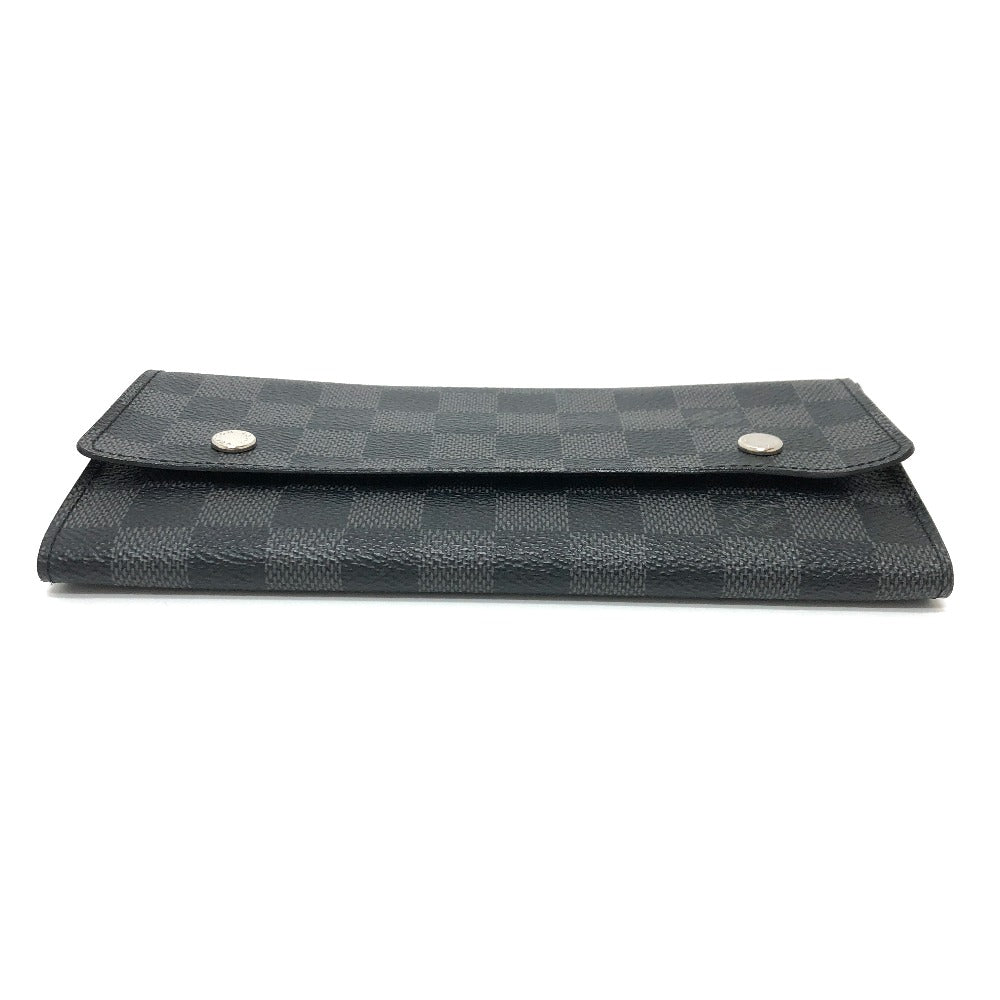 LOUIS VUITTON Long Wallet Purse N63084 Damier Grafitto Canvas black Damier Grafitte Portefeuille long modular mens Used Authentic