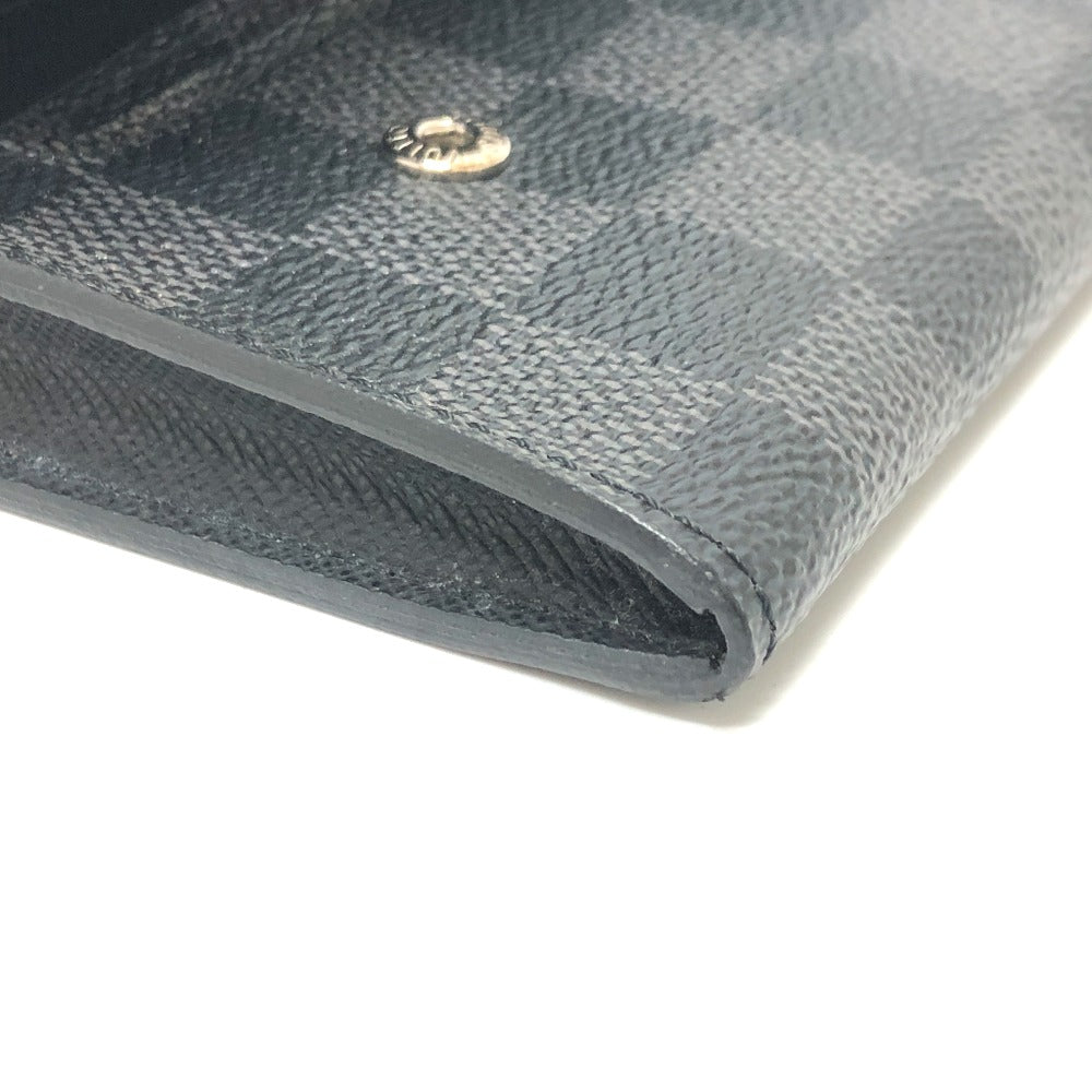 LOUIS VUITTON Long Wallet Purse N63084 Damier Grafitto Canvas black Damier Grafitte Portefeuille long modular mens Used Authentic