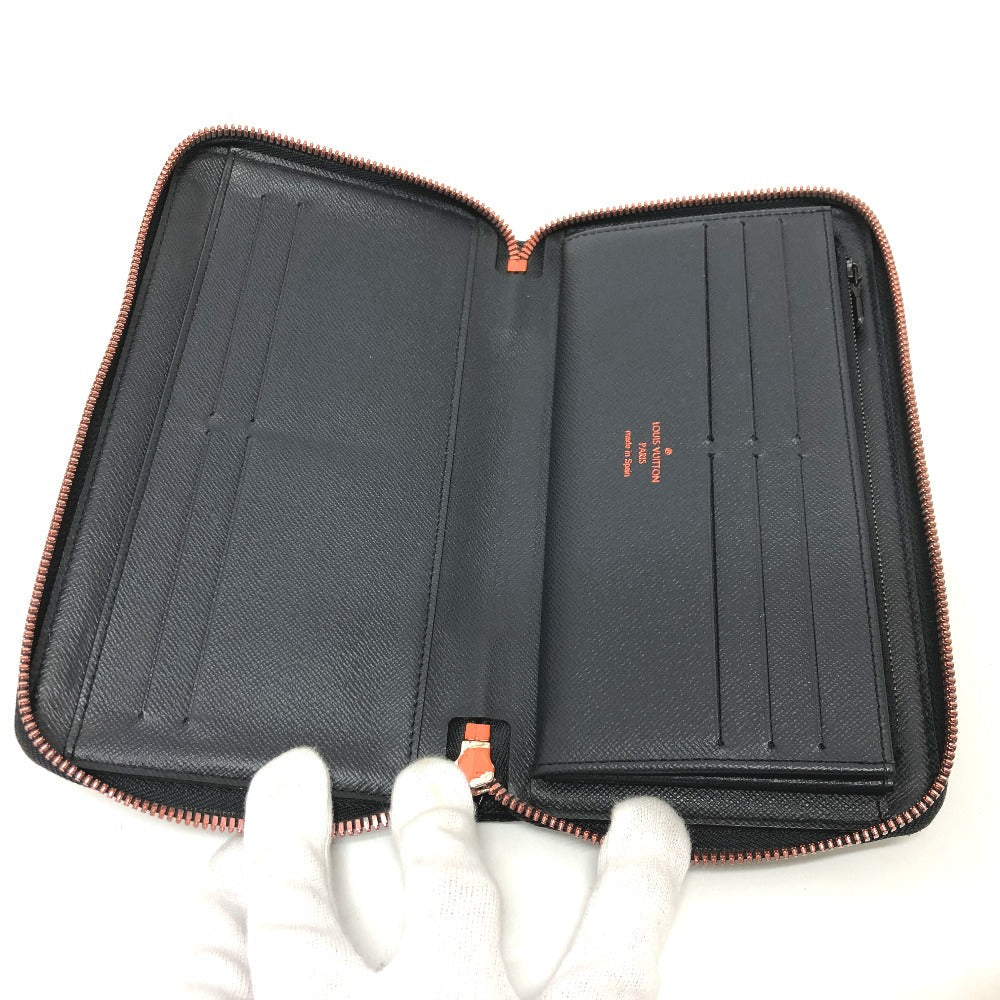 LOUIS VUITTON Long Wallet Purse M62931 Monogram canvas Navy Travel case monogram upside down ink Zippy Organizer mens Used Authentic