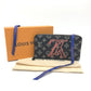 LOUIS VUITTON Long Wallet Purse M62931 Monogram canvas Navy Travel case monogram upside down ink Zippy Organizer mens Used Authentic
