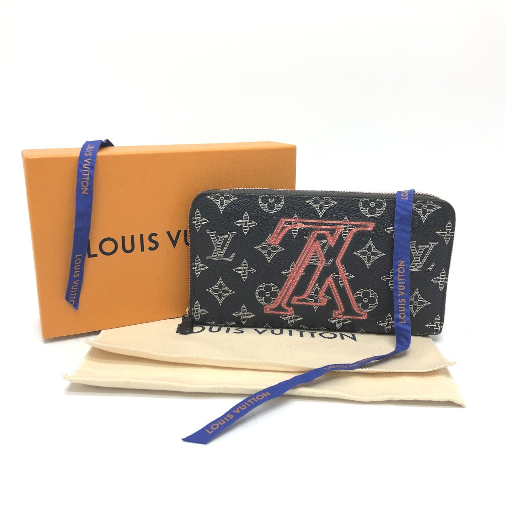 LOUIS VUITTON Long Wallet Purse M62931 Monogram canvas Navy Travel case monogram upside down ink Zippy Organizer mens Used Authentic