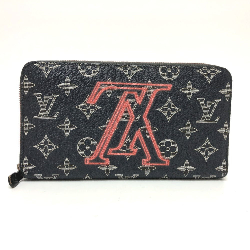 LOUIS VUITTON Long Wallet Purse M62931 Monogram canvas Navy Travel case monogram upside down ink Zippy Organizer mens Used Authentic