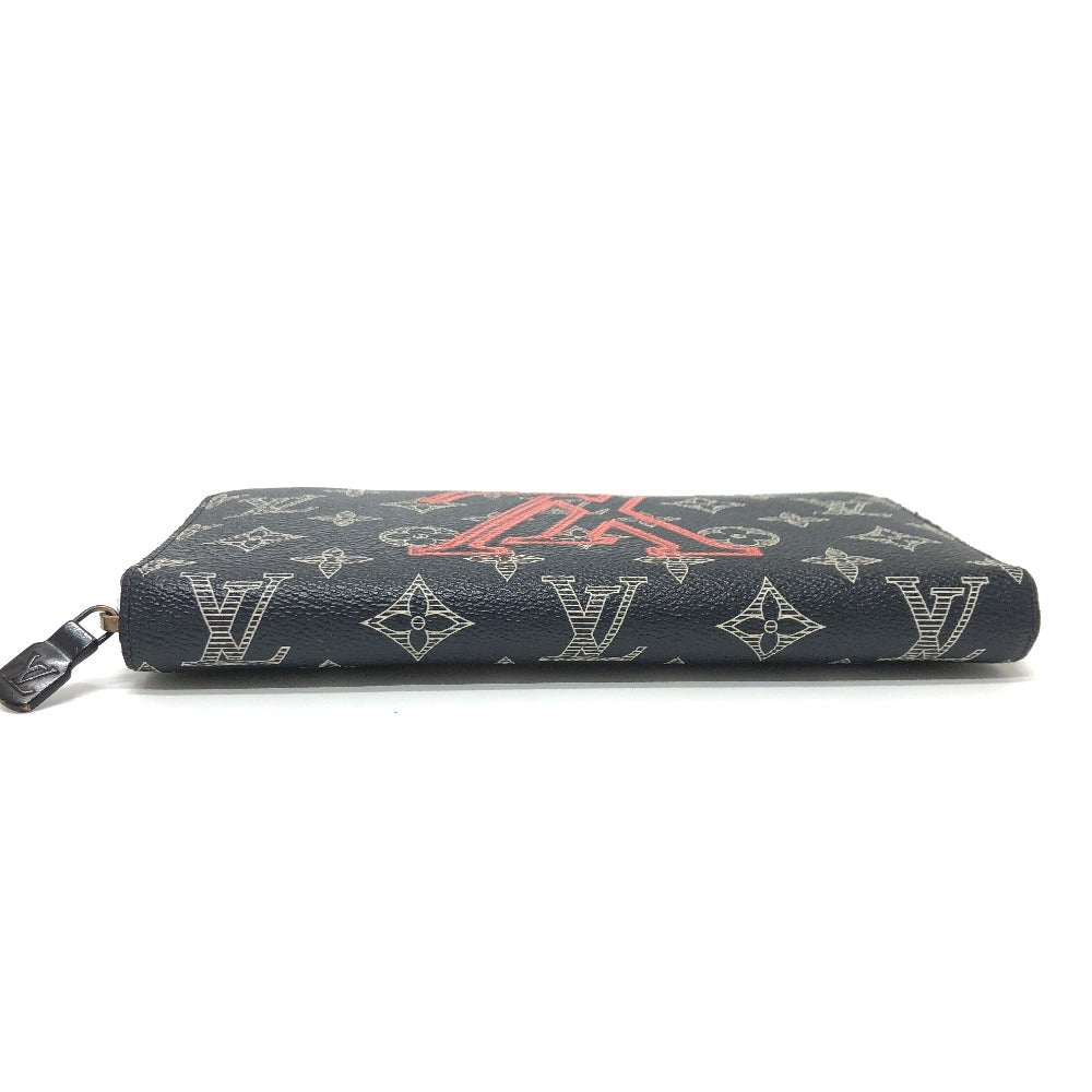 LOUIS VUITTON Long Wallet Purse M62931 Monogram canvas Navy Travel case monogram upside down ink Zippy Organizer mens Used Authentic