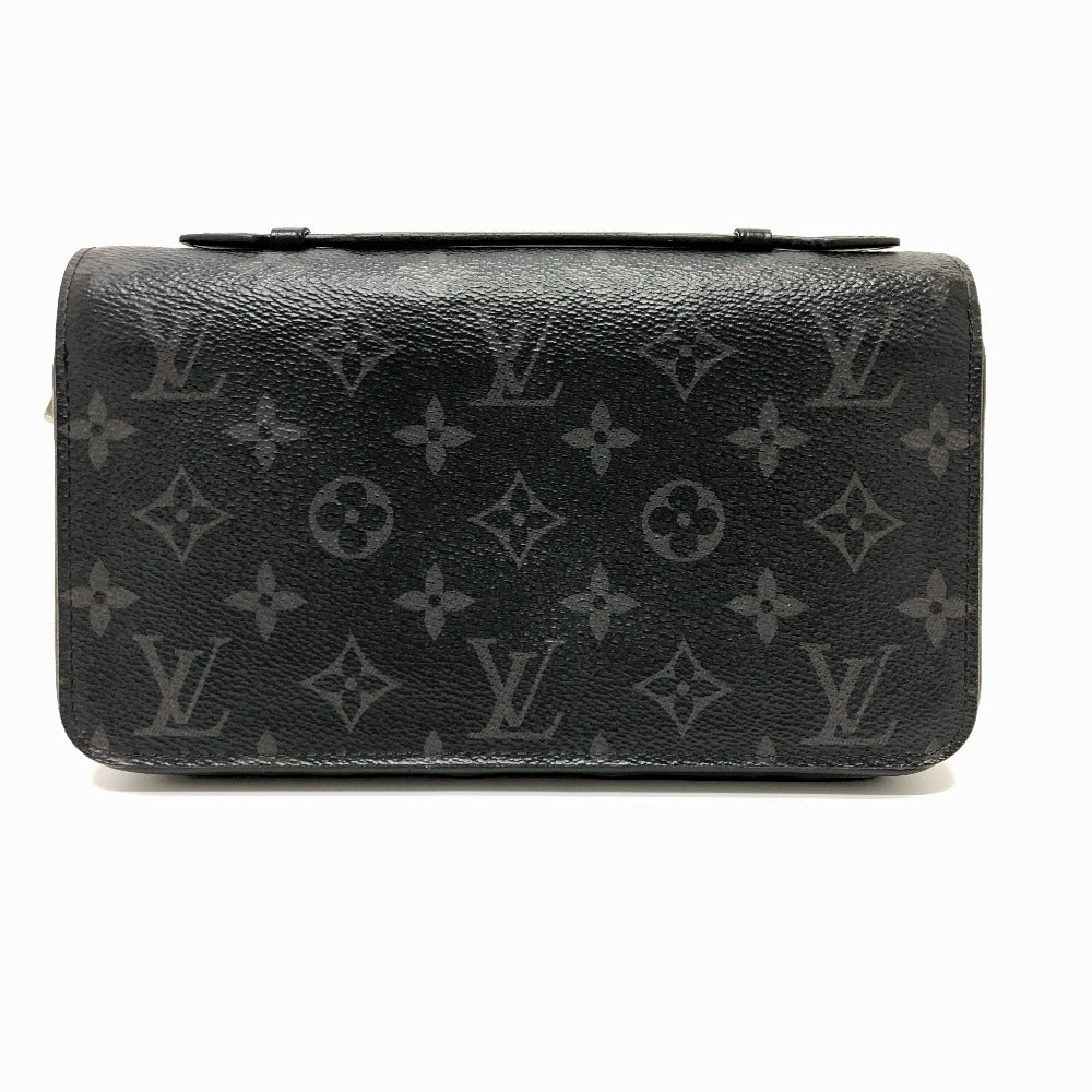 LOUIS VUITTON Long Wallet Purse M61698 Monogram Eclipse Canvas black Monogram Eclipse Zippy XL mens Used Authentic
