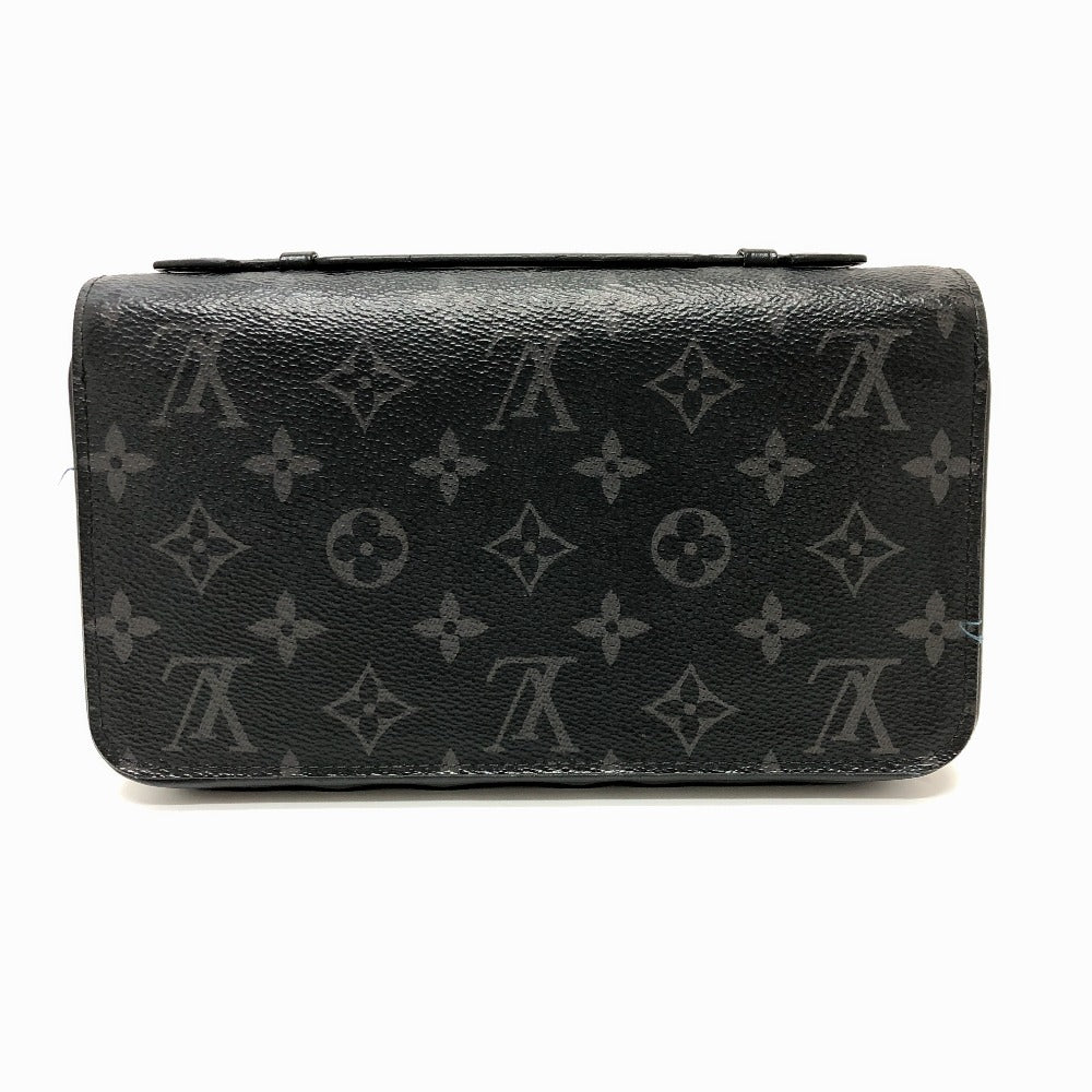LOUIS VUITTON Long Wallet Purse M61698 Monogram Eclipse Canvas black Monogram Eclipse Zippy XL mens Used Authentic