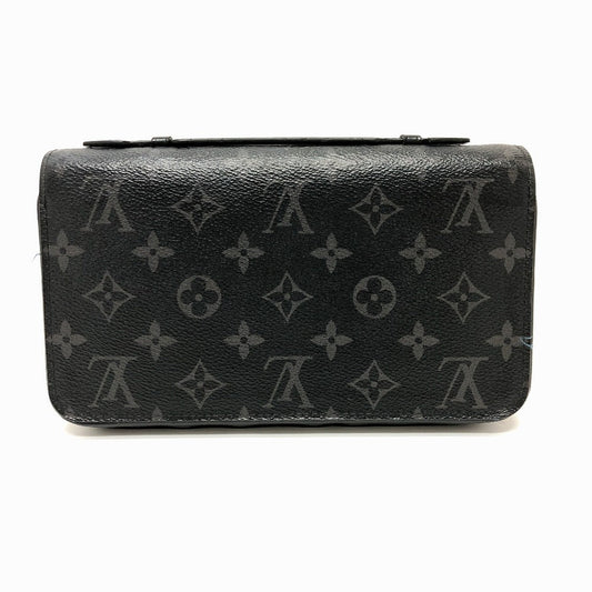 LOUIS VUITTON Long Wallet Purse M61698 Monogram Eclipse Canvas black Monogram Eclipse Zippy XL mens Used Authentic