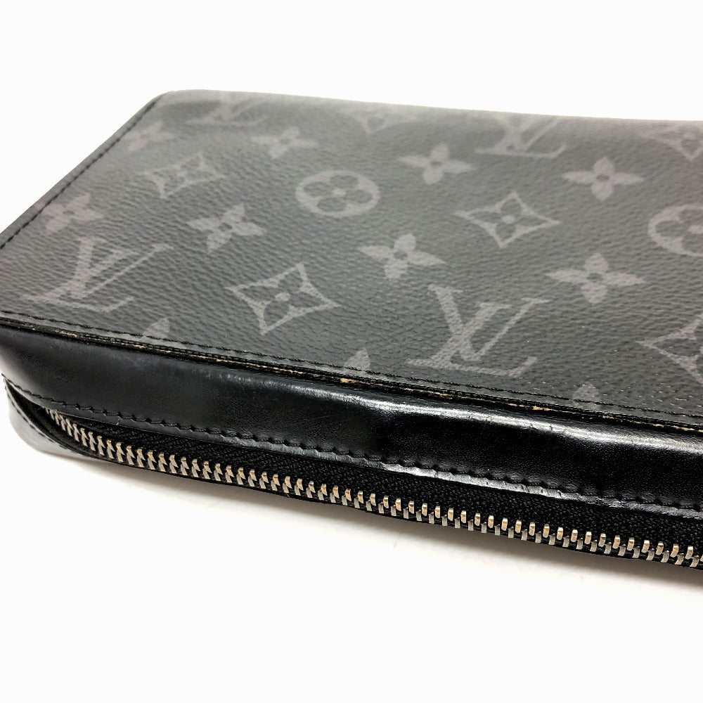 LOUIS VUITTON Long Wallet Purse M61698 Monogram Eclipse Canvas black Monogram Eclipse Zippy XL mens Used Authentic