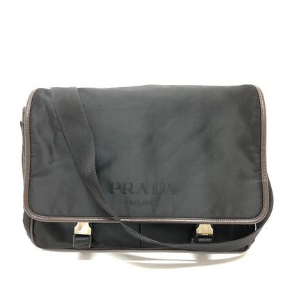 PRADA Shoulder Bag VA0793 Nylon black Messenger bag mens Used Authentic