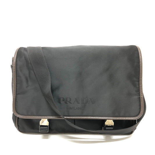 PRADA Shoulder Bag VA0793 Nylon black Messenger bag mens Used Authentic