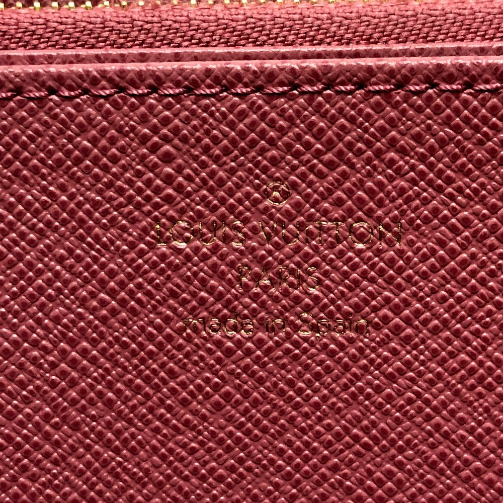 LOUIS VUITTON Long Wallet Purse M81182 Monogram denim pink Monogram denim Zippy wallet Women Used Authentic