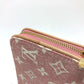 LOUIS VUITTON Long Wallet Purse M81182 Monogram denim pink Monogram denim Zippy wallet Women Used Authentic