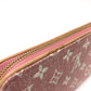 LOUIS VUITTON Long Wallet Purse M81182 Monogram denim pink Monogram denim Zippy wallet Women Used Authentic