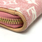 LOUIS VUITTON Long Wallet Purse M81182 Monogram denim pink Monogram denim Zippy wallet Women Used Authentic