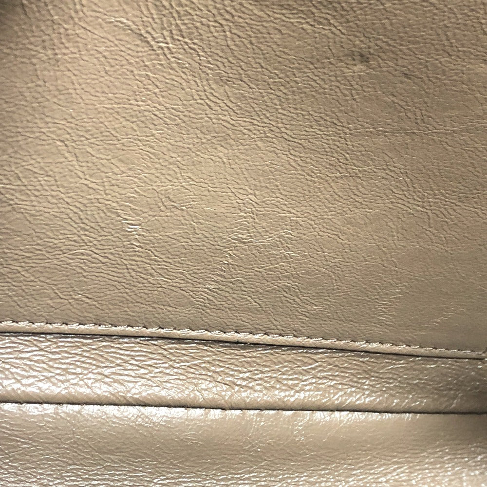BALENCIAGA Clutch bag 644432 leather Brown logo Every day Women Used Authentic